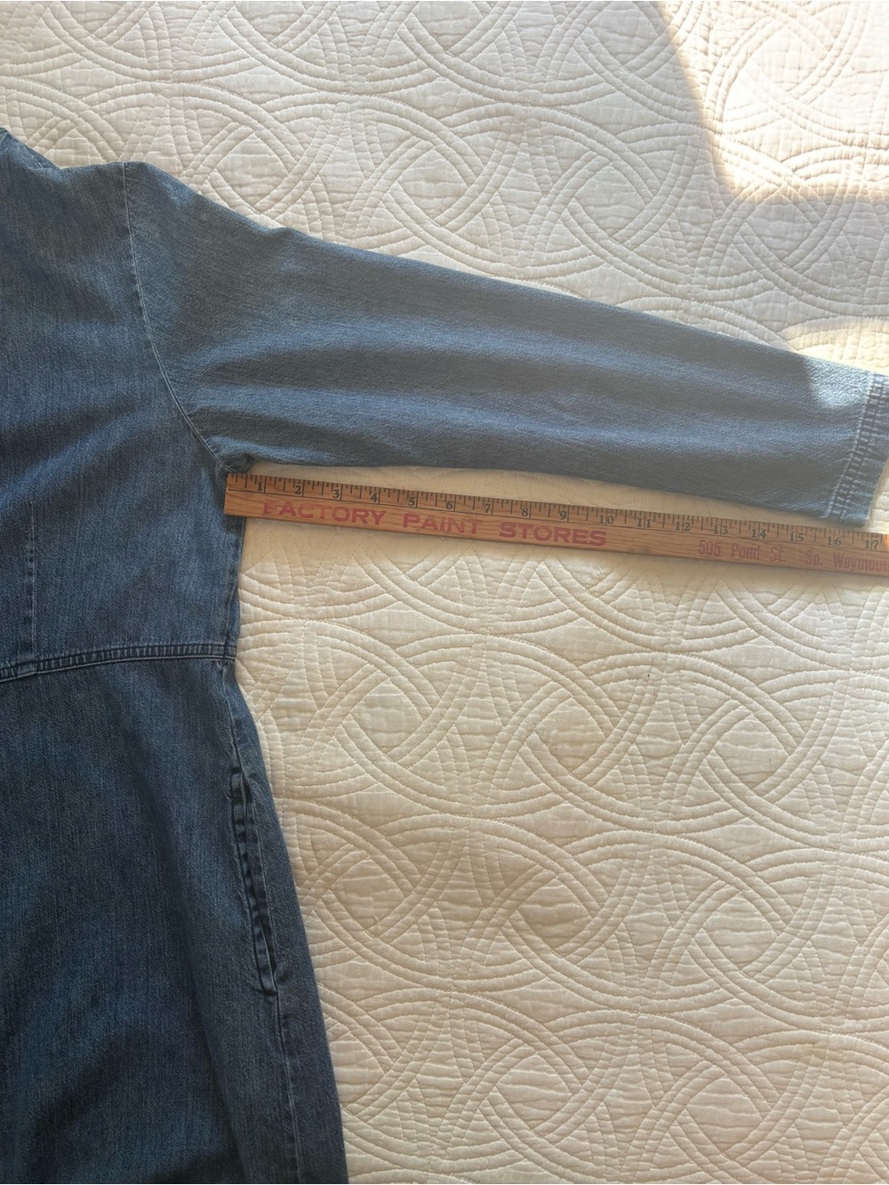 L.L. Bean Vintage Denim Maxi Dress Button-Front Size 10 — image 8 of 8
